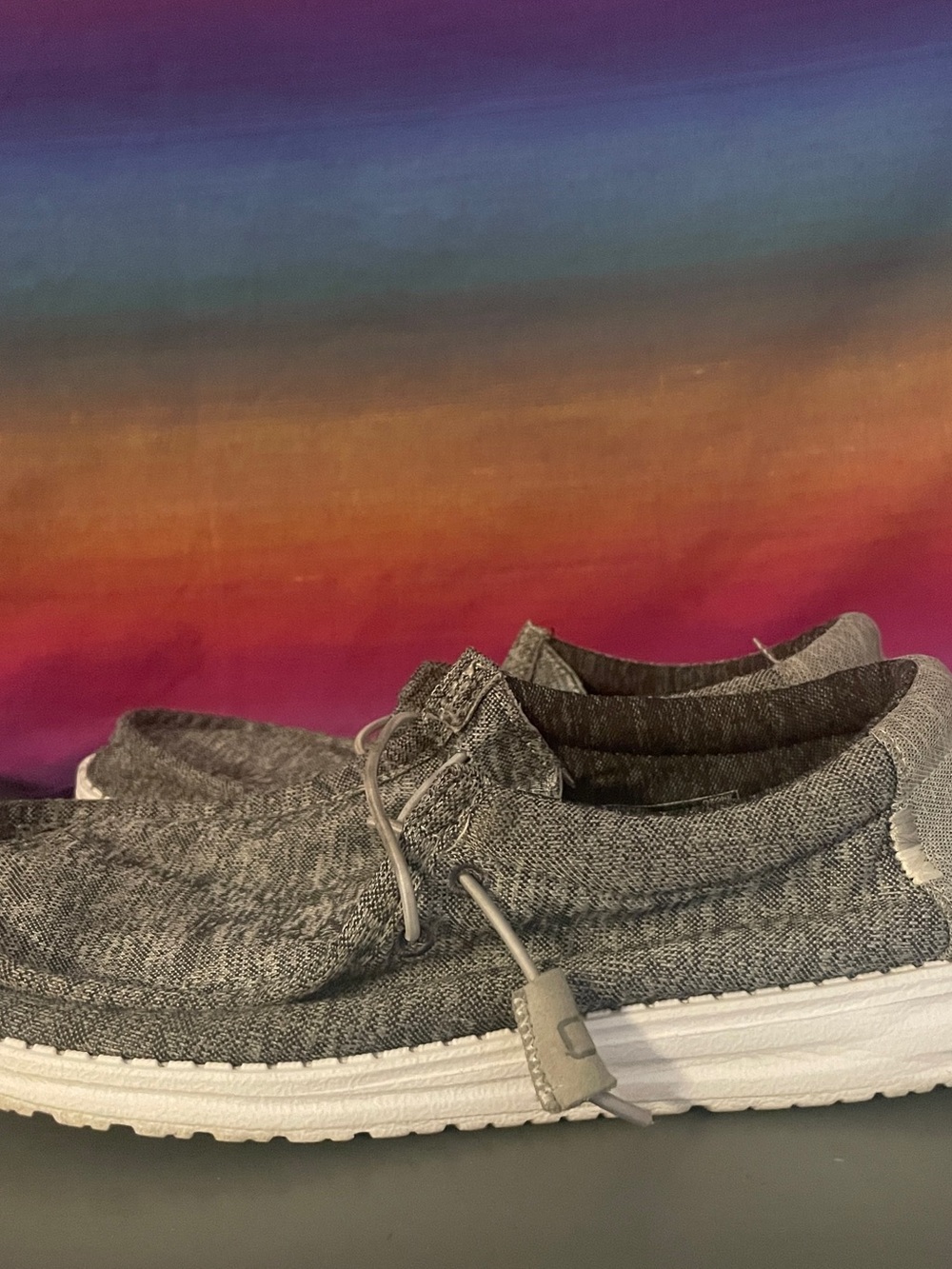 Hey Dude Wally Stretch Granite Woven Slip On Casual Shoes Men’s 9